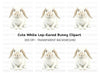 Adorable White Lop Eared Bunny Clipart Bundle