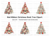 Christmas Book Tree Clipart Bundle