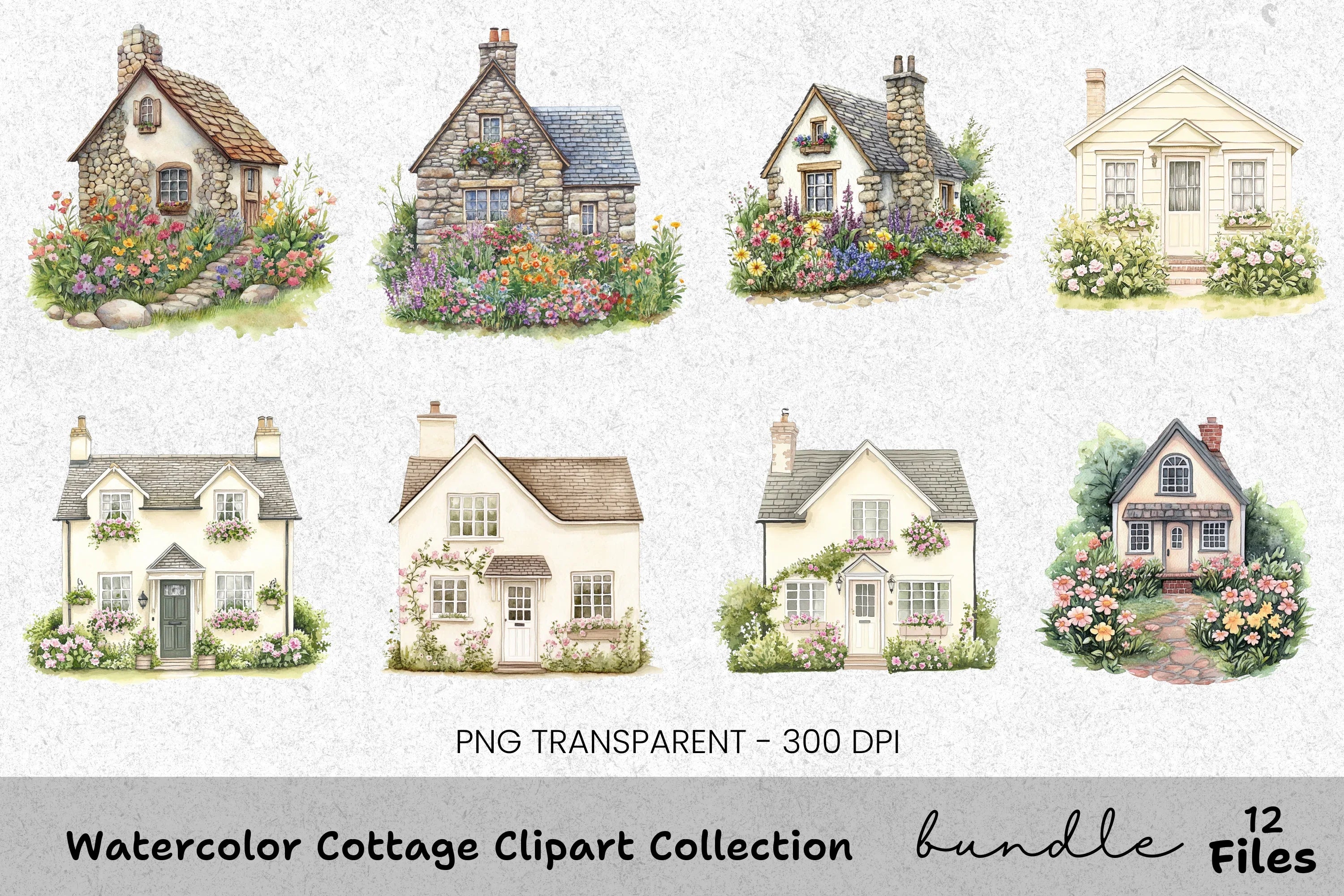 Cottage Clipart Bundle