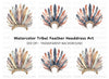 Native American Headdress Clipart Bundle