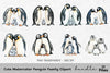 Cute Penguin Family Clipart Bundle