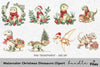 Christmas Dinosaurs Clipart Bundle
