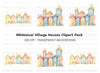 Pastel Town Clipart Bundle