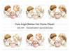 Cute Angels with Hot Cocoa Clipart Bundle