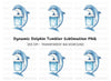 Cute Dolphin Holding Drink Clipart Bundle