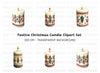 Festive Holiday Candle Clipart Bundle
