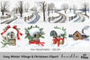 Winter Village Clipart Bundle