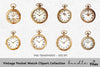 Vintage Pocket Watch Clipart Bundle