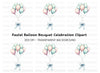 Pastel Balloons Clipart Bundle