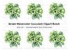 Green Floral Clipart Bundle