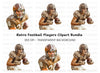 Dynamic Football Player Clipart Bundle