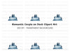 Romantic Couple on Dock Clipart Bundle