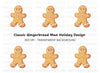 Cute Gingerbread Man Christmas Clipart Bundle