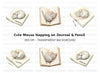 Sleeping Mice on Books Clipart Bundle