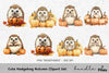 Cute Hedgehog Autumn Clipart Bundle