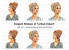 Elegant Women in Turban Clipart Bundle