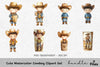 Cute Cowboy Clipart Bundle
