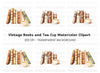 Books and Tea Clipart Bundle