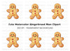 Happy Gingerbread Man Clipart Bundle