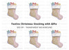 Knitted Christmas Stocking with Gifts Clipart Bundle