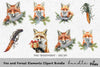 Fox and Forest Elements Clipart Bundle