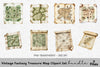 Vintage Fantasy Treasure Map Clipart Bundle