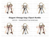 Charming Vintage Key Clipart Bundle