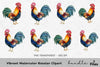 Vibrant Rooster Clipart Bundle