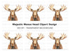 Majestic Moose Head Clipart Bundle