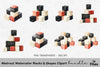 Abstract Blocks Shapes Clipart Bundle