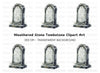 Old Gravestone Clipart Bundle