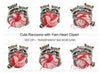 Cute Raccoons with Yarn Heart Clipart Bundle