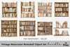 Vintage Bookshelf Clipart Bundle
