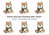 Festive Pomeranian Dog Clipart Bundle
