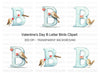Cute Birds and Love Letter Alphabet Clipart Bundle