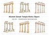 Ancient Roman and Greek Columns Clipart Bundle