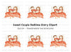 Cozy Couple Reading in Bed Clipart Bundle