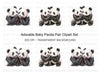 Adorable Baby Panda Friends Clipart Bundle