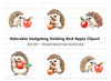 Hedgehog and Apple Clipart Bundle