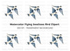 Flying Swallow Birds Clipart Bundle