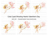 Charming Cupid Shooting Heart Arrows Clipart Bundle