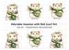 Festive Hamster Christmas Clipart Bundle