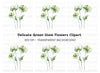 Green Floral Clipart Bundle