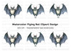 Detailed Bat Front View Clipart Bundle