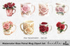Rose Floral Clipart Bundle