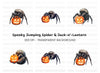 Cute Halloween Spider Pumpkin Clipart Bundle