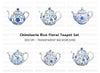 Blue and White Teapots Clipart Bundle
