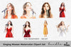 Singing Women Clipart Bundle