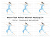 Yoga Pose Woman Clipart Bundle