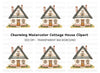 Charming Folk House Clipart Bundle